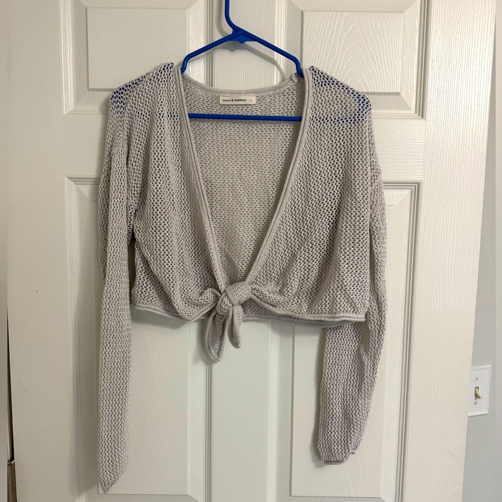 Grey Swimsuit Coverup Skirt Set